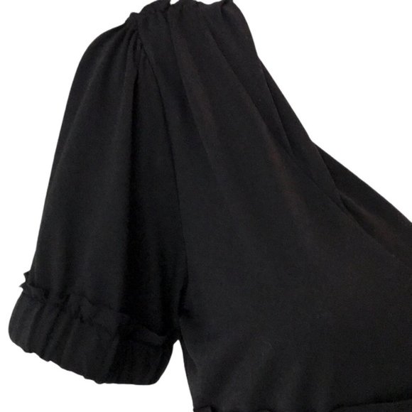 MARC JACOBS Black V-Neck Short Sleeve Blouse - Picture 4 of 9